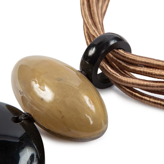 Two-Tone Bronze Sphere Necklace