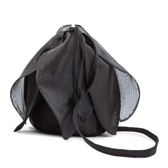 borsa in tulle nero