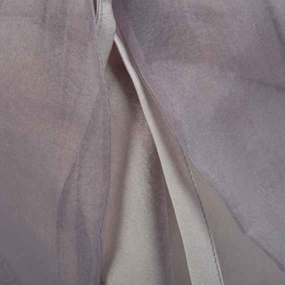 gray tulle bag