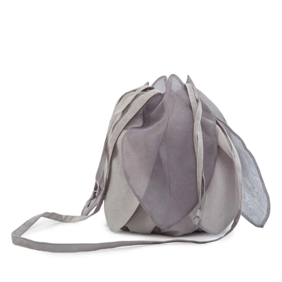 gray tulle bag
