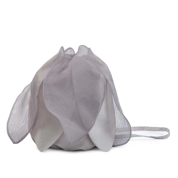 gray tulle bag