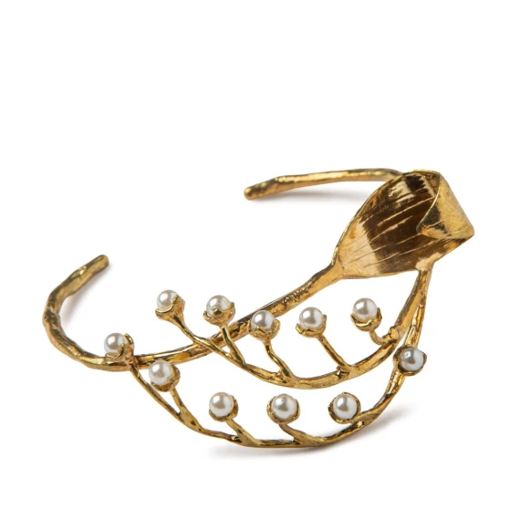 gold leaf bracelet
