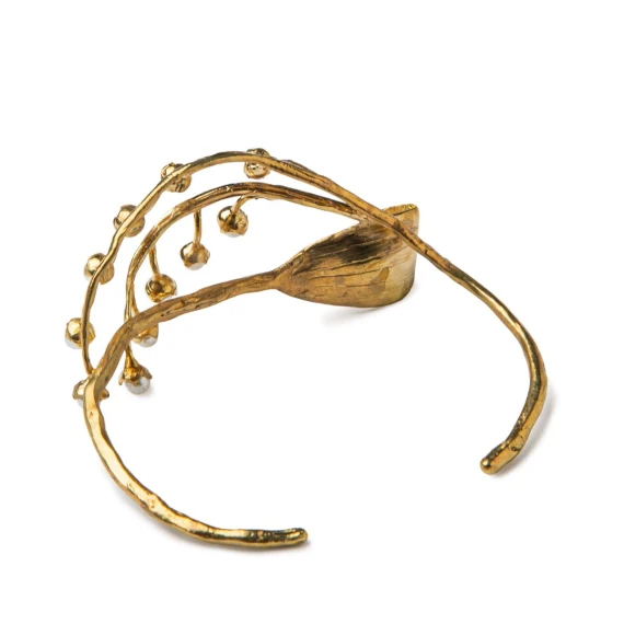 gold leaf bracelet