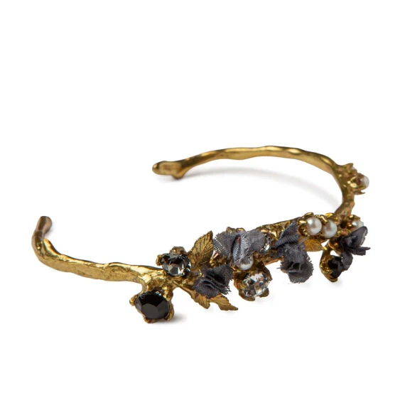 bracciale fiori grigi