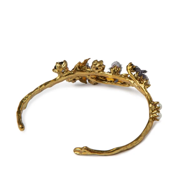 bracciale fiori grigi