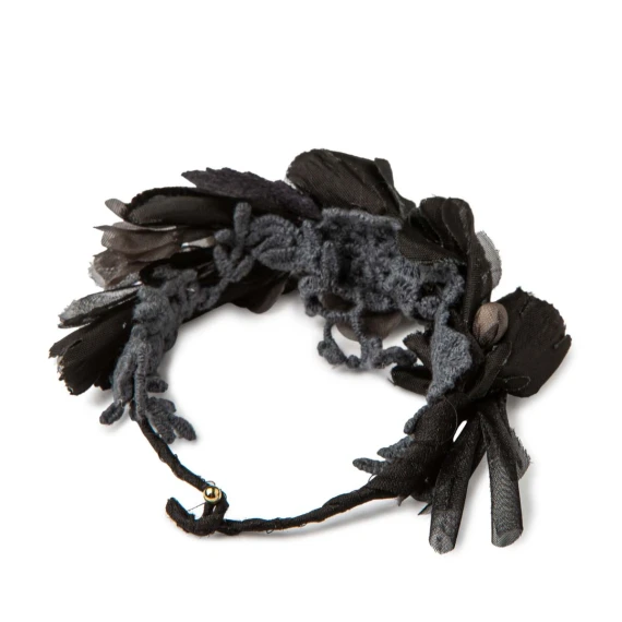 bracciale fiori neri