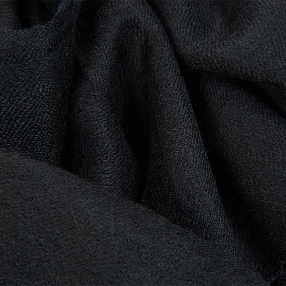 pashmina nera in lana e cashmere