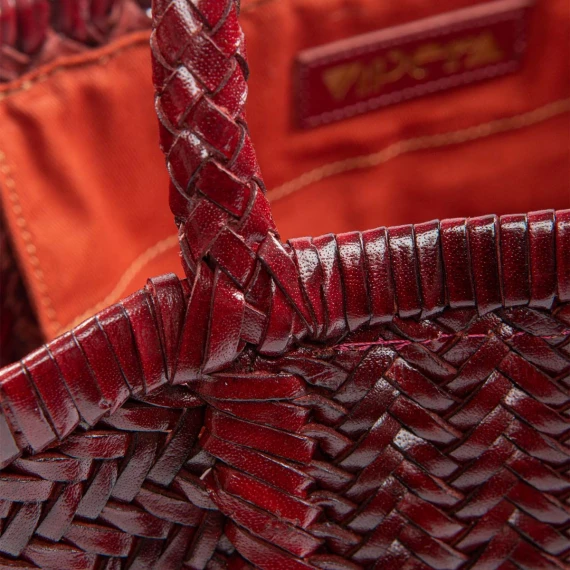 shopper RUBENS in pelle barolo