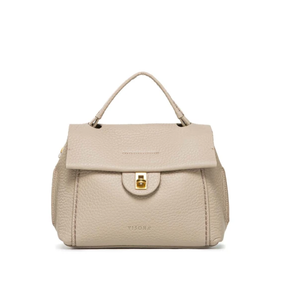 cartella mini Kelly in pelle beige 