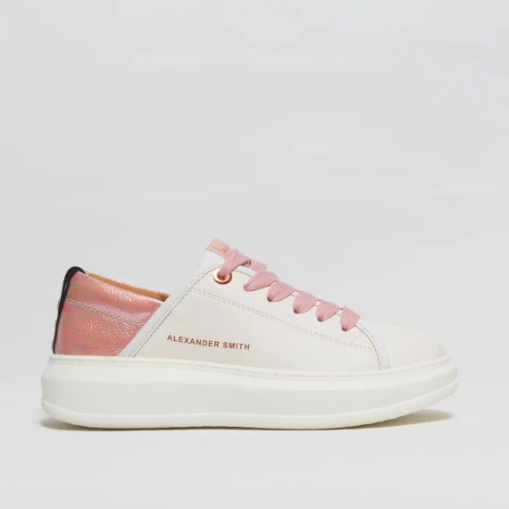 Sneakers bianca e rosa 