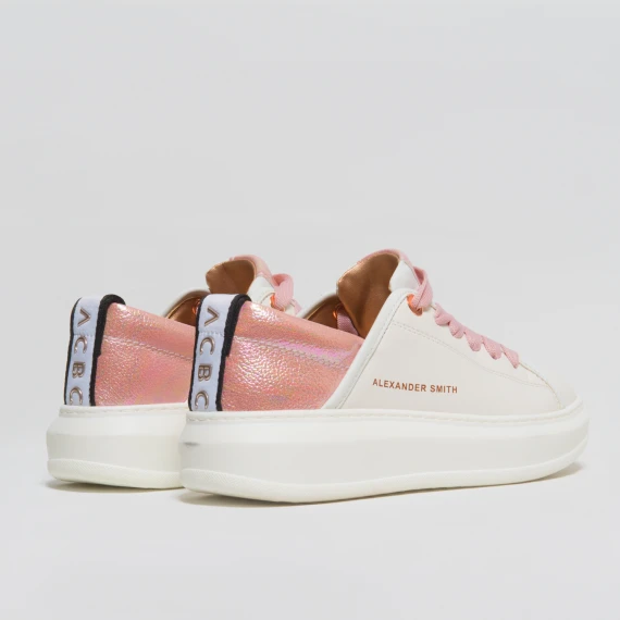 Sneakers bianca e rosa 