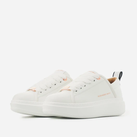 Sneaker Eco-Wembley bianca con sperone in naplack bianco 