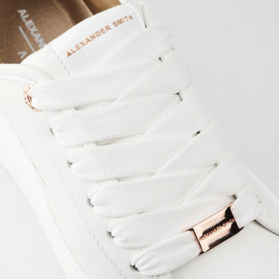 Sneaker Eco-Wembley bianca con sperone in naplack bianco 
