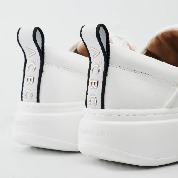 Sneaker Eco-Wembley bianca con sperone in naplack bianco 