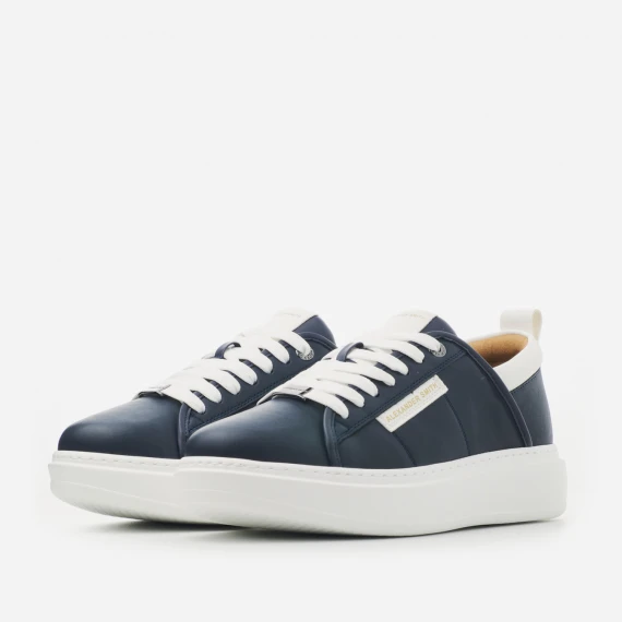 Sneakers Eco-Wembley in pelle vegana blu