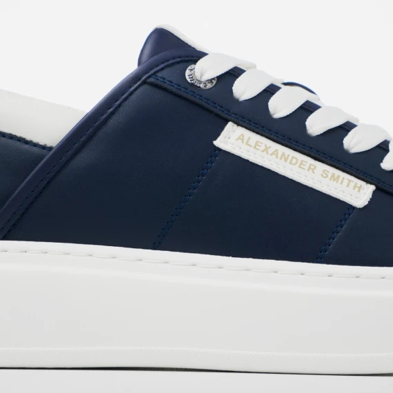 Sneakers Eco-Wembley in pelle vegana blu 