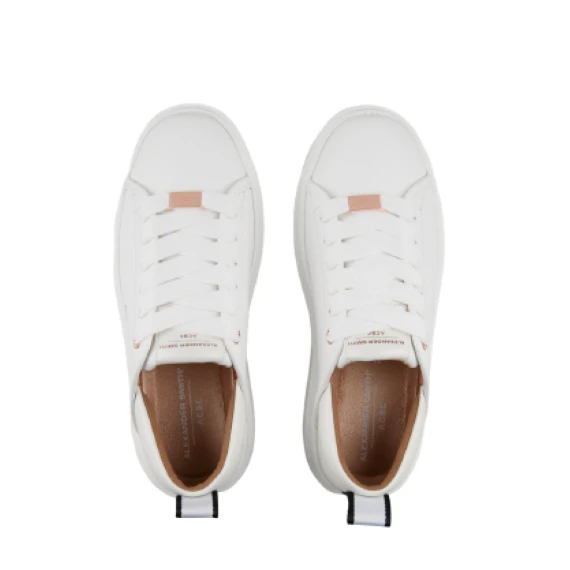Sneakers Eco-Wembley in eco pelle bianco e topponcino martellato lucido perlato