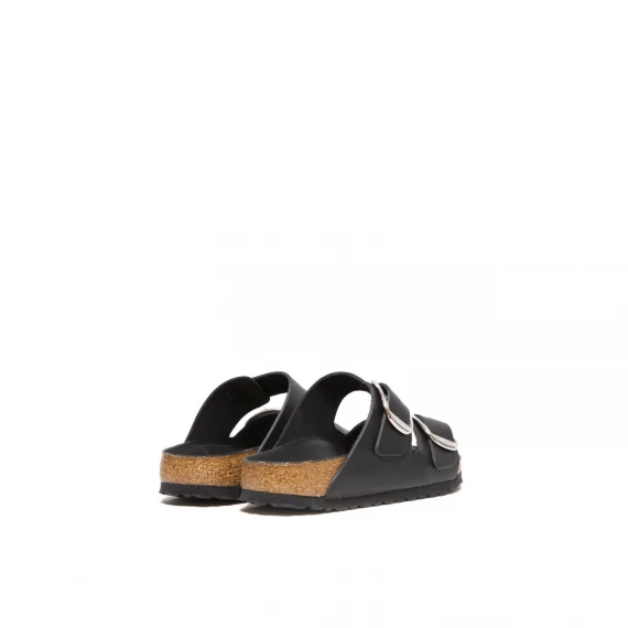 Sandalo Arizona Big Buckle in pelle nera 