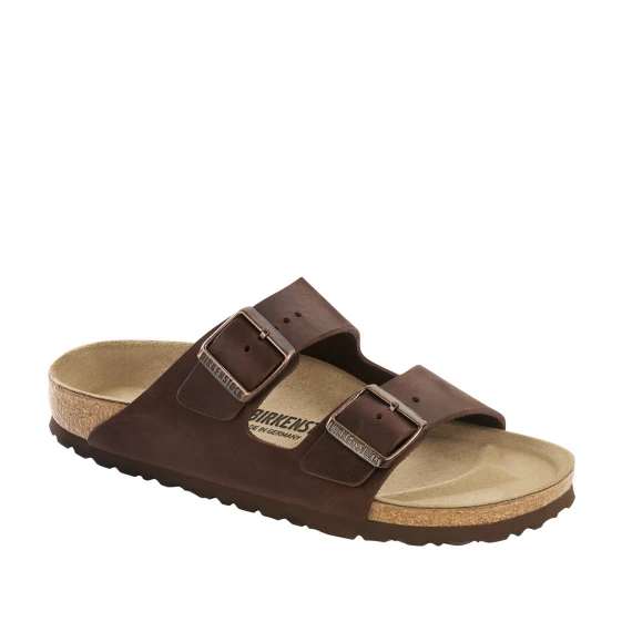 Sandalo Arizona  in pelle oiled marrone