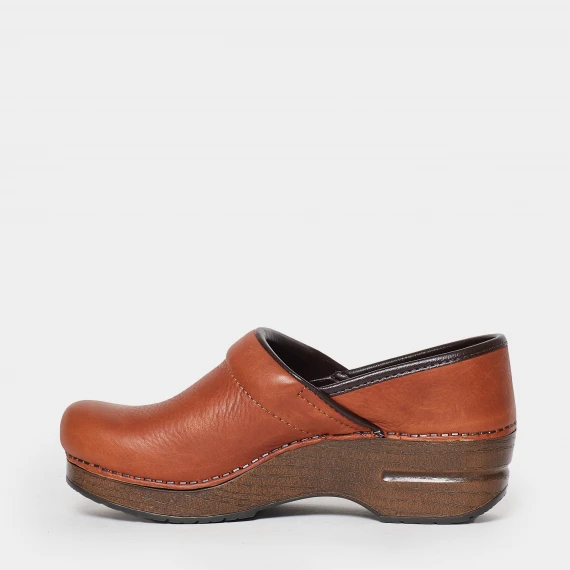Classico zoccolo Dansko in pelle tumbled russet