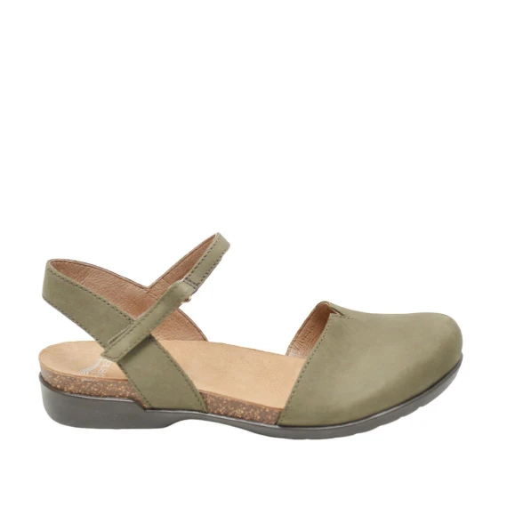 Slingback Rowan Milled in nabuck militare