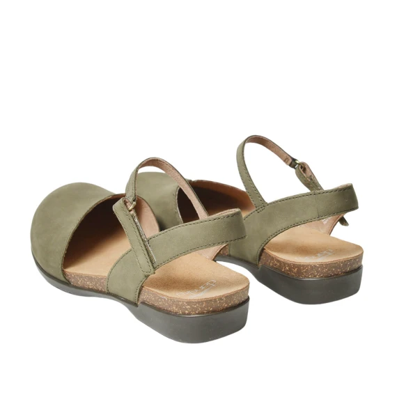 Slingback Rowan Milled in nabuck militare