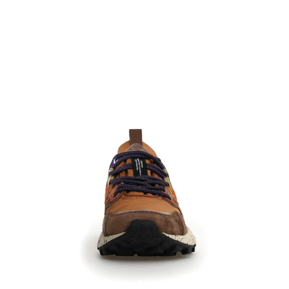 Sneakers Yamano 3 in suede ebano e tabacco