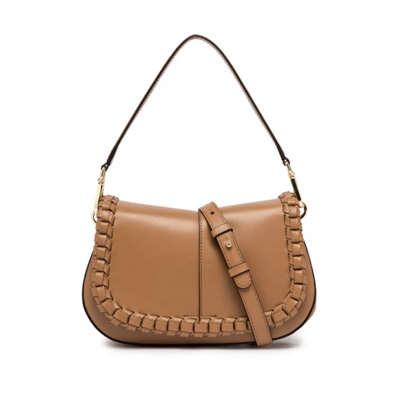 Borsa Helena Round in pelle cuoio