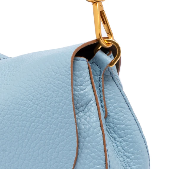 Borsa a spalla Helena in pelle celeste