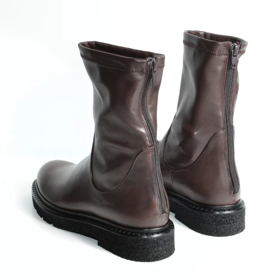 Stivaletto in nappa ebano con zip