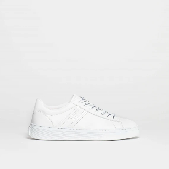 Sneaker H365 in pelle bianca fondo cassetta 