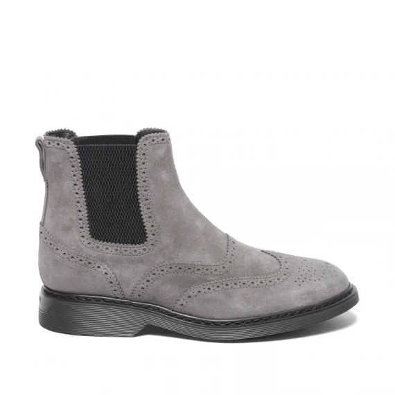 Stivaletto Hogan con elastici in suede grigio - Taglia 42.5 - Hogan