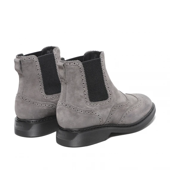 Stivaletto Hogan con elastici in suede grigio