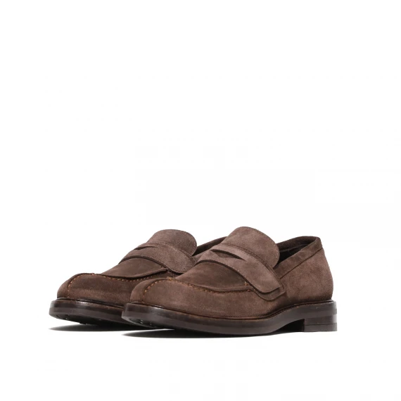 Mocassino in suede ebano