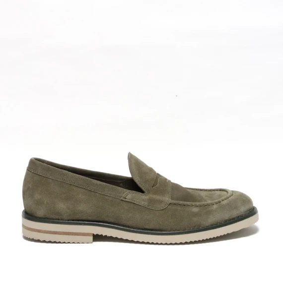 Mocassino in suede verde