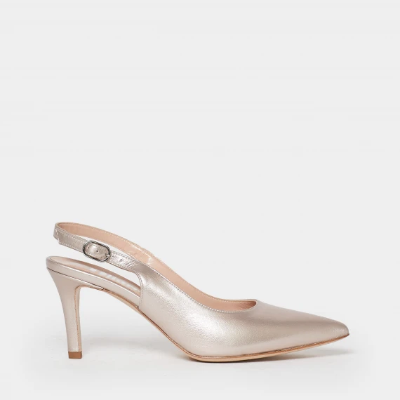 Slingback in morbida nappa