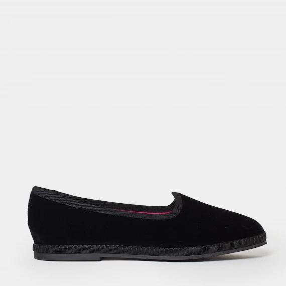 Scarpine stile friulane velluto nero