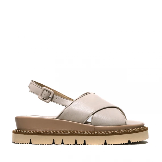 Sandalo a incrocio beige chiaro