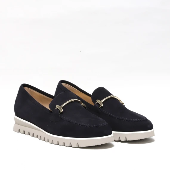 Mocassino in suede blu 