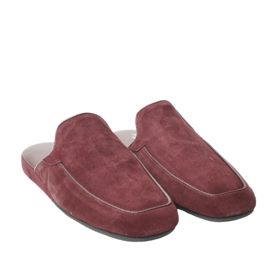 Pantofola da casa in morbido suede bordeaux