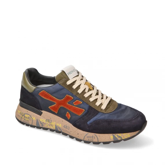 Premiata Mick 6419 in suede e tessuto blu