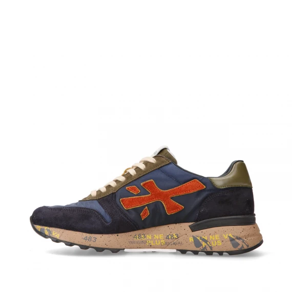 Premiata Mick 6419 in suede e tessuto blu