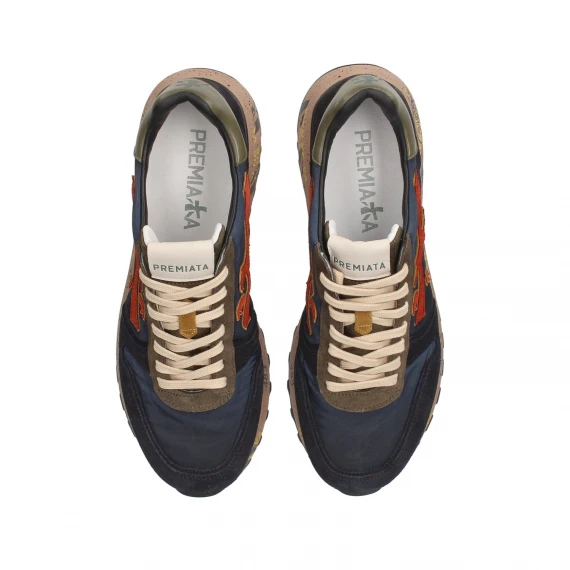 Premiata Mick 6419 in suede e tessuto blu