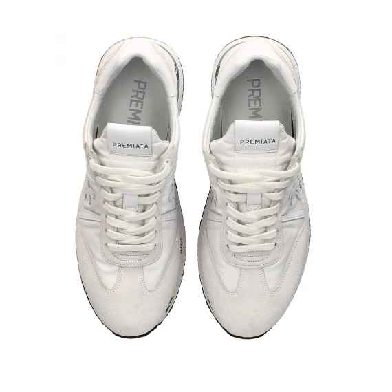Sneakers Conny in pelle bianca bianca traforata 
