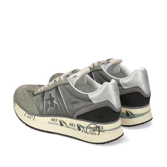 Sneakers Conny in suede e nylon grigio