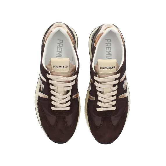 Sneakers Conny in suede e nylon ebano