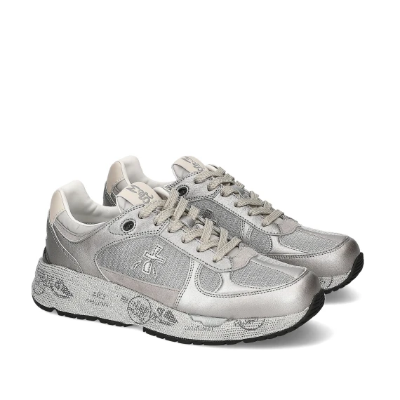 Sneakers Mased in suede e pelle silver