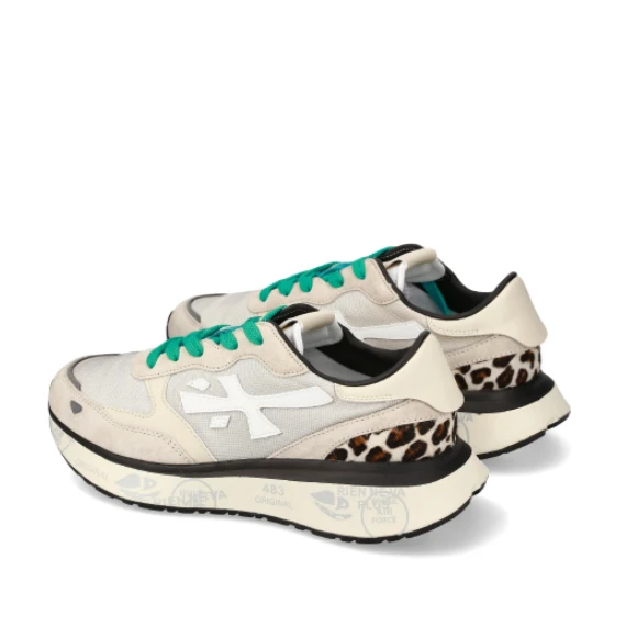 Sneakers Lauryn in suede e tessuto tecnico burro