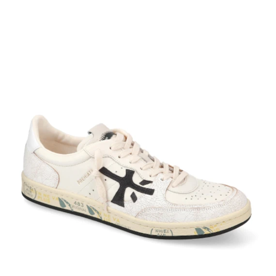 Sneakers BASKT CLAY in pelle bianca con logo a contrasto nero