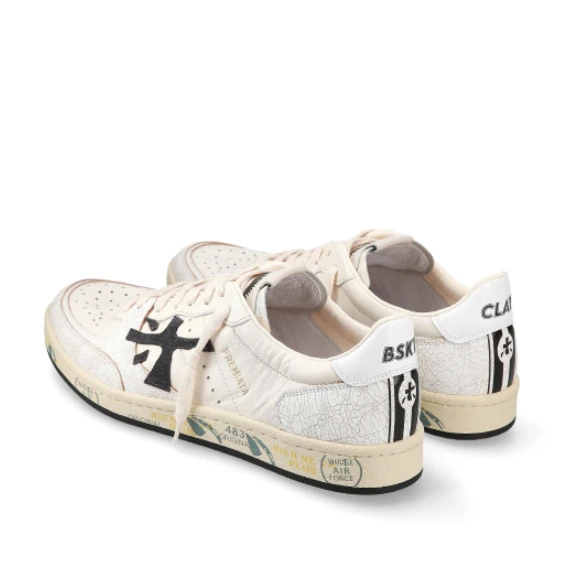 Sneakers BASKT CLAY in pelle bianca con logo a contrasto nero